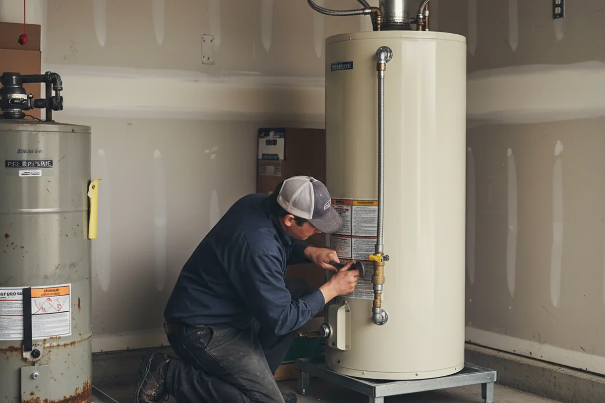 Water heater and shutoff valve replacement in Hennepin